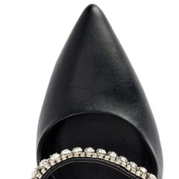 Scoop NYC Women’s Rhinestone Black Slip On Heels Size 7.5 NEW - Picture 4 of 6